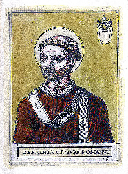 Papst Zephyrinus I. Künstler: Unbekannt