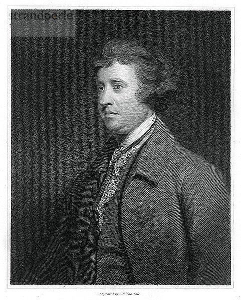 Edmund Burke  anglo-irischer Staatsmann  Schriftsteller  Redner  politischer Theoretiker und Philosoph  (1834) Künstler: CE Wagstaff