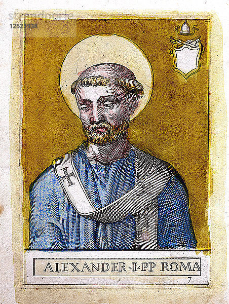 Papst Alexander I. Künstler: Unbekannt
