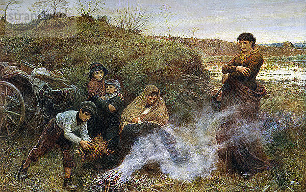Die Landstreicher  1868  (1912).Künstler: Fred Walker