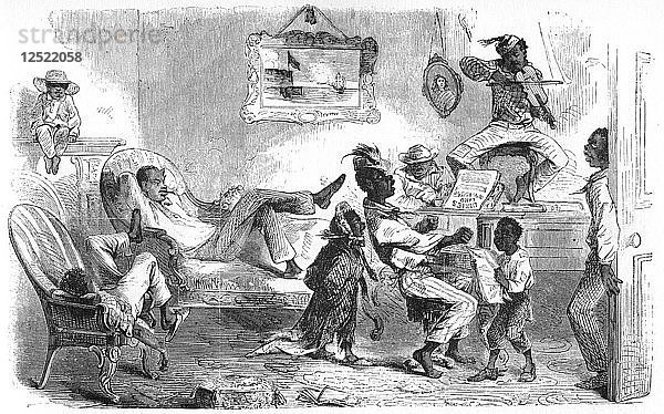 Sklaven  die ihre Befreiung feiern  um 1860. Künstler: Unbekannt