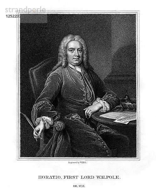 Horatio Walpole  1. Baron Walpole of Wolterton  englischer Diplomat und Politiker  (1831)  Künstler: W. Holl