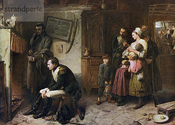 Auf dem Weg von Waterloo nach Paris  1863  (1912).Künstler: Marcus Stone
