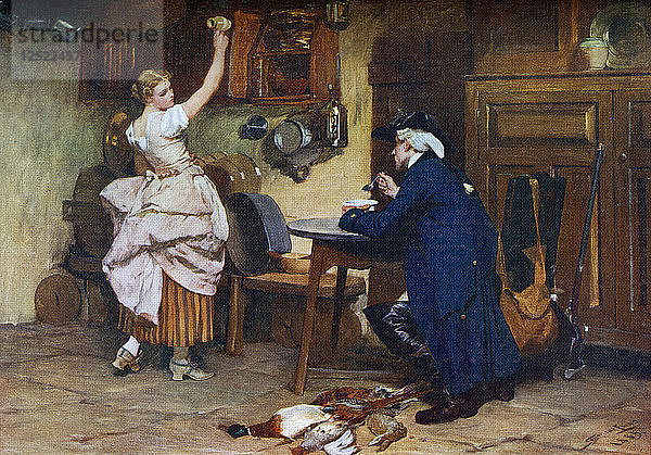 Flirt  1885  (1912).Künstler: John Seymour Lucas