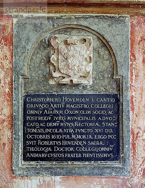 Wandtafel  St. Michaels Kirche  Stanton Harcourt  Oxfordshire  1999. Künstler: EH/RCHME-Personalfotograf