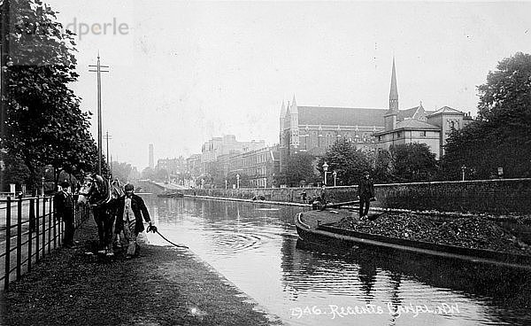 Regents Canal  Teil des Grand Union Canal  London  1893-1905. Künstler: Unbekannt