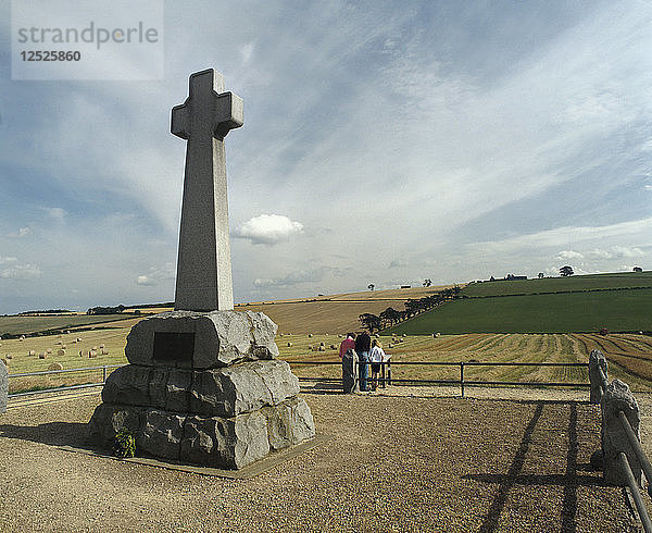 Gedenkkreuz in Flodden Field  Ort der Schlacht von Flodden 1513  Northumberland  1994. Künstler: John Critchley