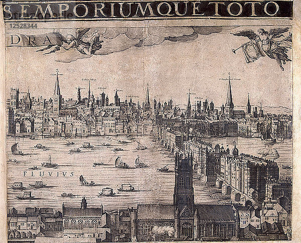 Panorama von London  1629. Künstler: Anon