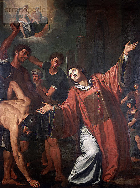 Die Steinigung des Heiligen Stephanus. Künstler: Anon