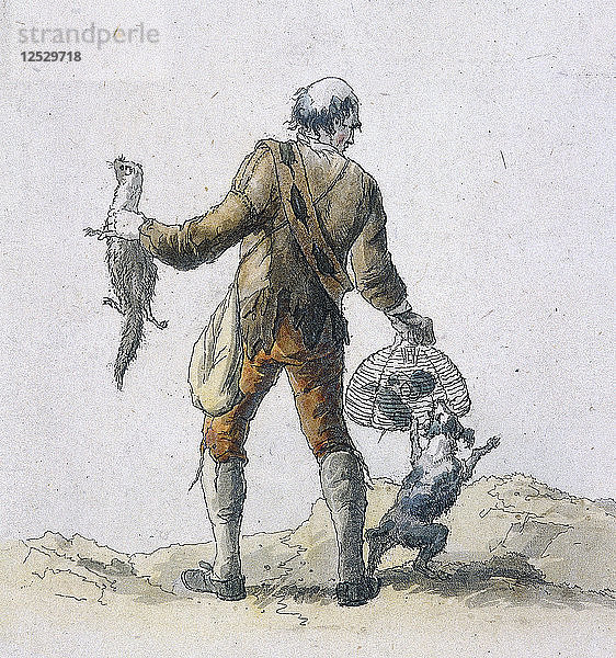 Ein Rattenfänger  Charaktere der Provinz  1804. Künstler: William Henry Pyne