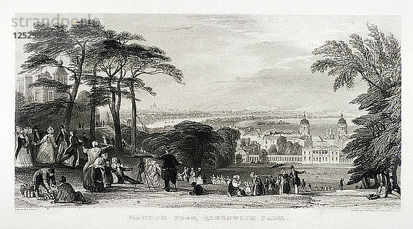 Greenwich Park  Greenwich  London  1844. Künstler: Thomas Abiel Prior