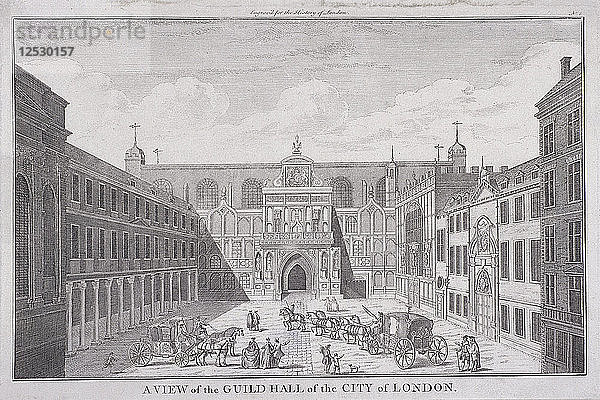Guildhall  London  1820. Künstler: John Chessell Buckler