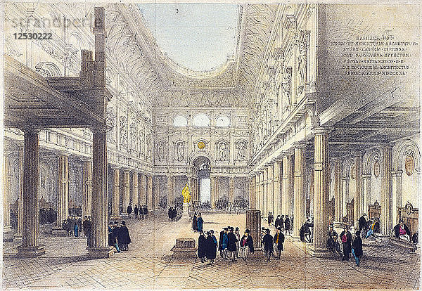 Royal Exchange (3.) innen  London  1840. Künstler: George Belton Moore