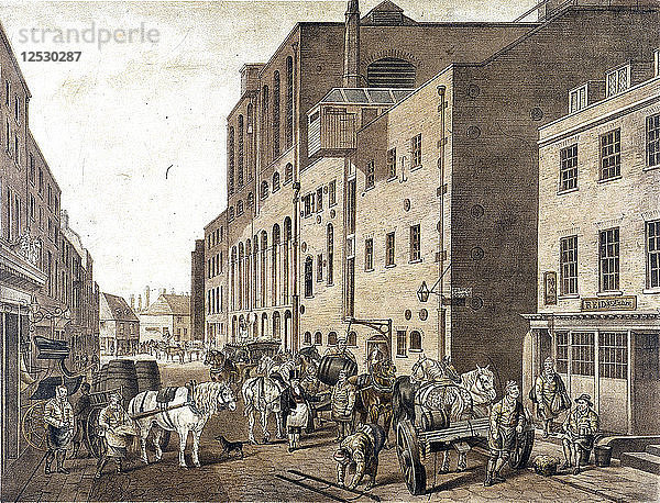 Clerkenwell Road  Finsbury  London  um 1820. Künstler: Anon