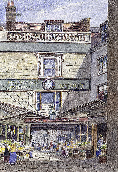 Swan Inn  Leadenhall Market  London  um 1870. Künstler: JT Wilson