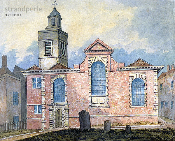 Außenansicht von St. Anne und St. Agnes  City of London  um 1810. Künstler: William Pearson