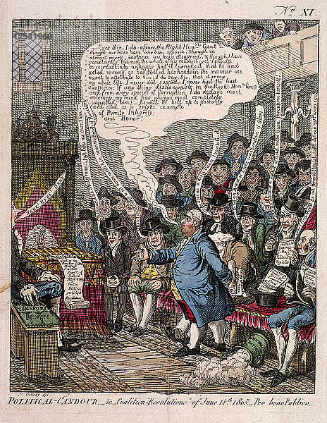 Politische Offenheit - z.B. Koalitionsbeschlüsse vom 14. Juni 1805.... Künstler: Anon