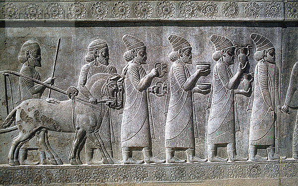 Relief der Syrer oder Lydier  die Apadana  Persepolis  Iran