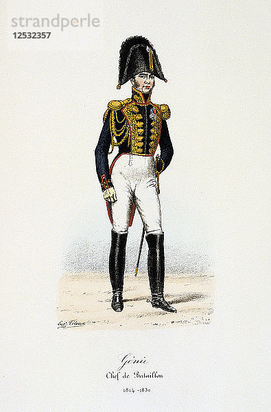 Génie  Chef de Bataillon  1814-30. Künstler: Eugene Titeux