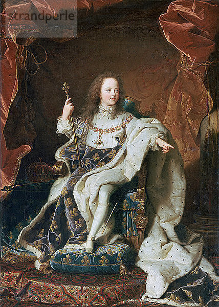 Ludwig XV. im Alter von fünf Jahren  um 1715. Künstler: Hyacinthe Rigaud