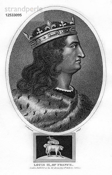 Ludwig IX.  König von Frankreich  (1805)  Künstler: J Chapman