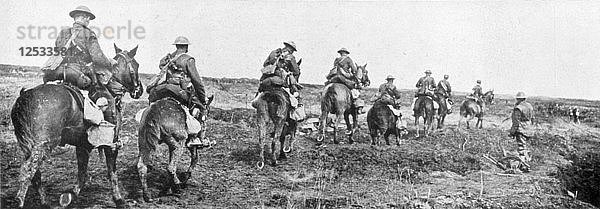 Kanadische Kavallerie  Vimy  Frankreich  Erster Weltkrieg  April 1917. Künstler: Unbekannt