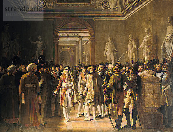 Napoleon empfängt im Louvre die Deputierten der Armee  8. Dezember 1804  1808. Künstler: Gioacchino Giuseppe Serangeli