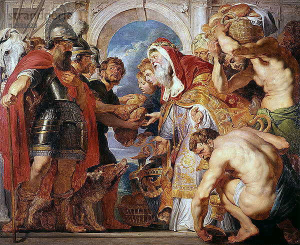 Abraham und Melchisedech  1615-1618. Künstler: Peter Paul Rubens