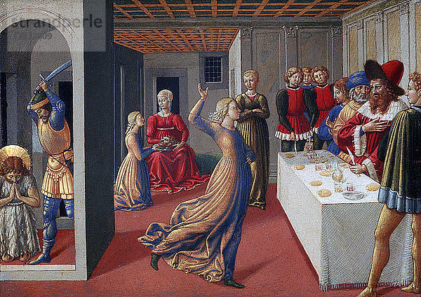 Das Fest des Herodes und die Enthauptung des Heiligen Johannes des Täufers  1461-1462. Künstler: Benozzo Gozzoli