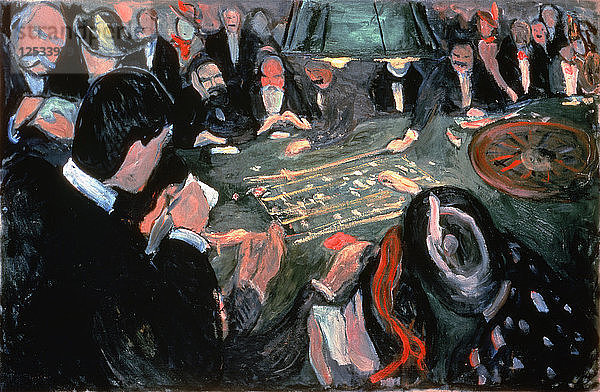 Der Roulettetisch in Monte Carlo  1903. Künstler: Edvard Munch