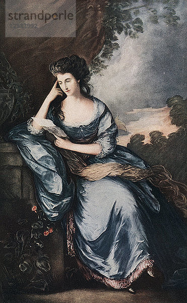 Lady Douglas im Garten  um 1784  (1912).Künstler: Abel Jamas