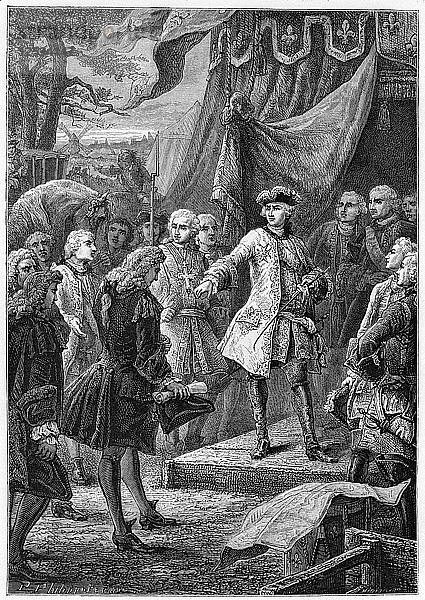 Ludwig XV.  König von Frankreich und der Botschafter der Niederlande  (19. Jahrhundert). Künstler: Unbekannt
