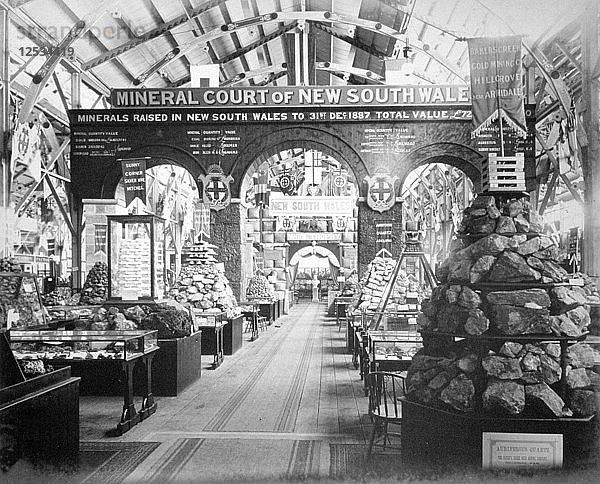 Mineraliengericht von New South Wales  Hundertjährige Internationale Ausstellung  Australien  1888. Künstler: OShamessy