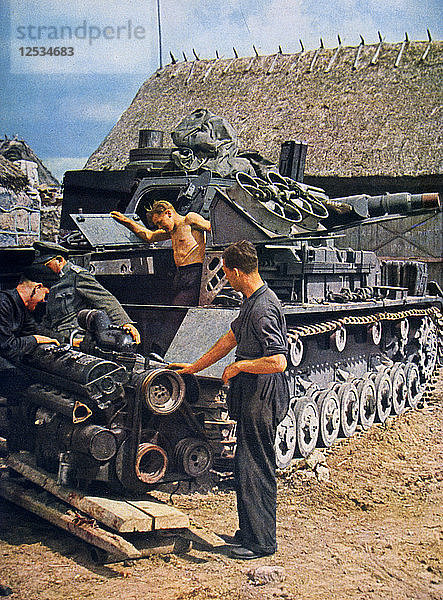 Deutsche Soldaten im besetzten Frankreich  1943. Künstler: Unbekannt