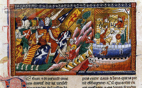 Belagerung von Antiochia  um 1097  (14. Jahrhundert). Künstler: Unbekannt