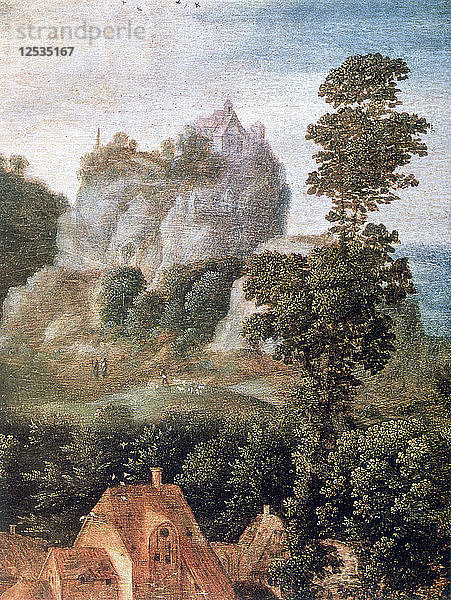 Flucht nach Ägypten  (Detail)  um 1530-1550. Künstler: Herri met de Bles