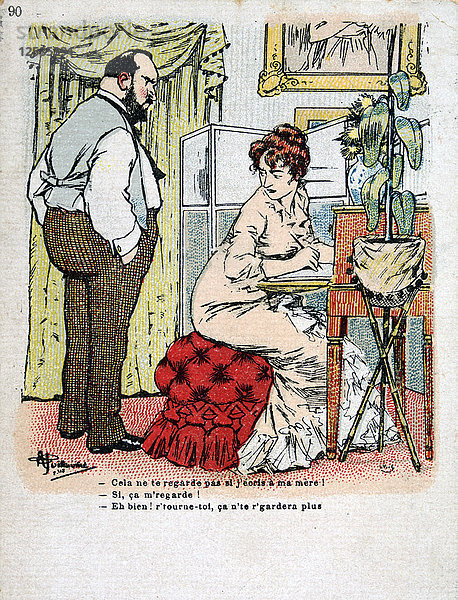 Klassische französische Postkarte  um 1900. Künstler: Unbekannt