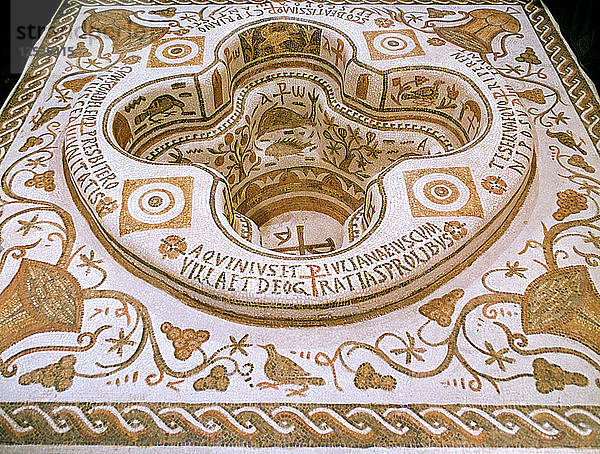 Römisches Mosaik  6. Jahrhundert nach Christus. Künstler: Unbekannt