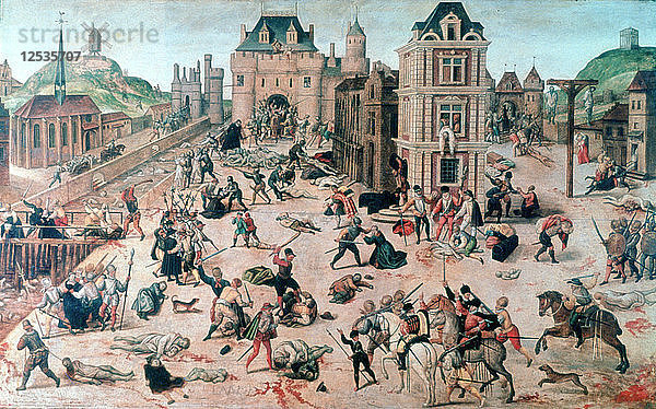 Massaker am St. Bartholomäus-Tag  um 1810-1870. Künstler: Francois Dubois