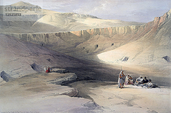 Eingang zu den Gräbern der Könige von Theben  Bab-el-Malouk  19. Jahrhundert. Künstler: David Roberts