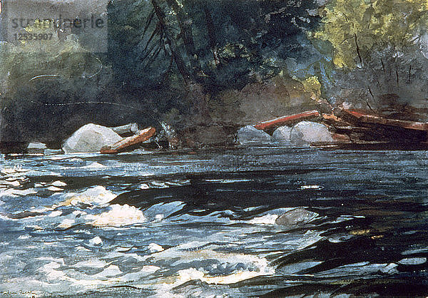 Stromschnellen  Hudson River  1894. Künstler: Winslow Homer