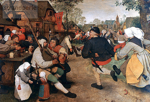 Der Bauerntanz  1568-1569. Künstler: Pieter Bruegel der Ältere