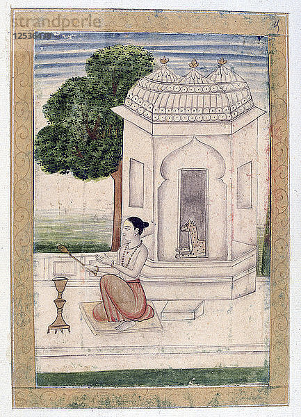 Bamgali Ragini  Ragamala Album  Schule von Rajasthan  19. Jahrhundert. Künstler: Unbekannt