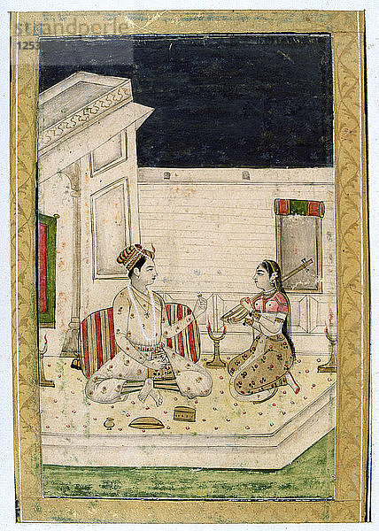 Dipaka (Licht) Raga  Ragamala Album  Schule von Rajasthan  19. Jahrhundert. Künstler: Unbekannt