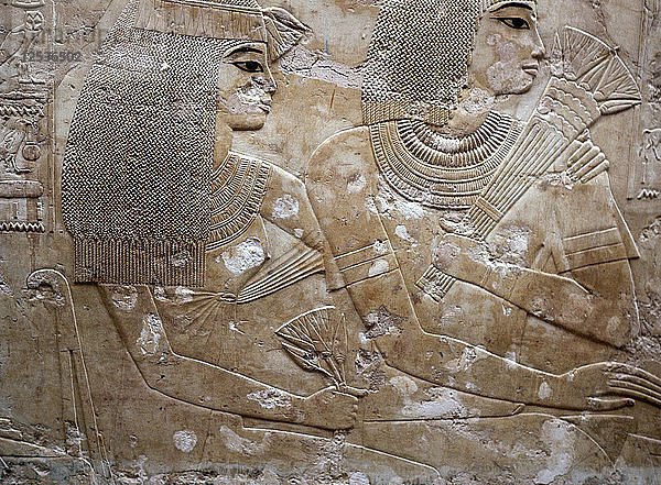 Relief aus dem Grab des Ramose  Luxor  Ägypten  14. Jahrhundert v. Chr. Künstler: Unbekannt