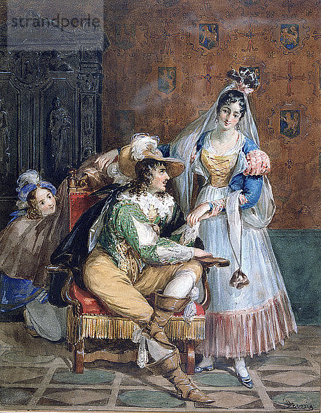 Gallent  um 1820-1857. Künstler: Achille Deveria