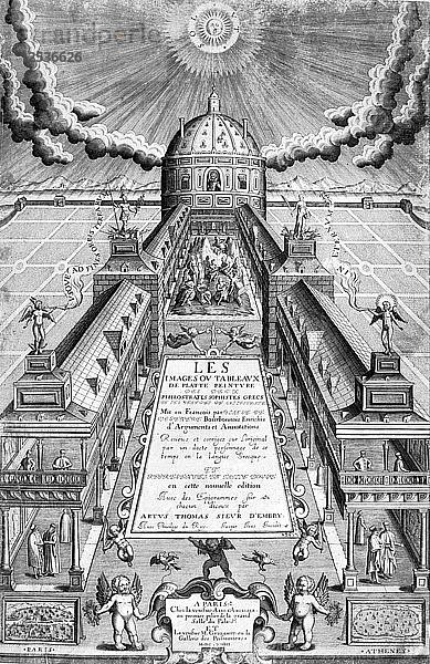 Titelblatt von Les Images ... Des Deux Philostrates  1615. Künstler: Leonard Gaultier