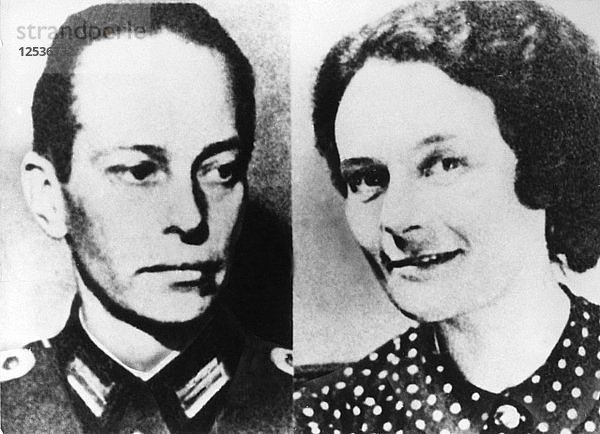 Leutnant Peter Yorck von Wartenburg und seine Frau Marion  um 1939-1944. Künstler: Unbekannt