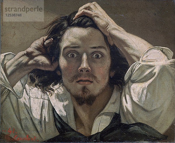 Verzweifelt  Selbstporträt  1841. Künstler: Gustave Courbet