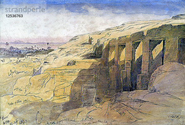 Derr  Ägypten  1867. Künstler: Edward Lear